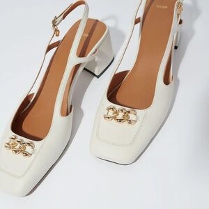 Fedila Square Toe Slingback Pumps